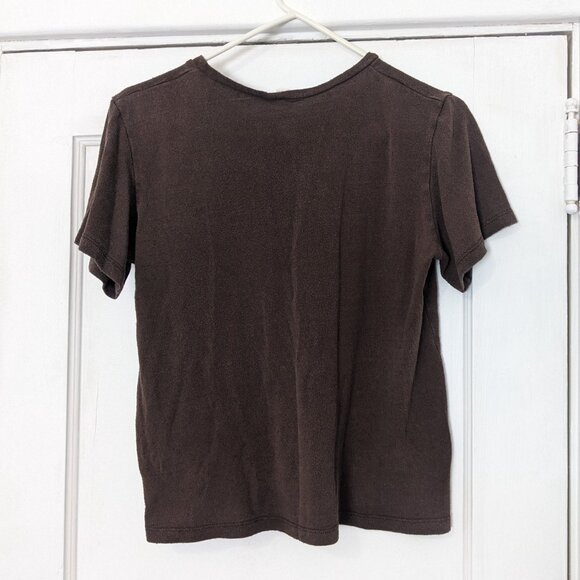 ozma classic tee regen silk noil jersey manzanita brown size extra large - Picture 3 of 5
